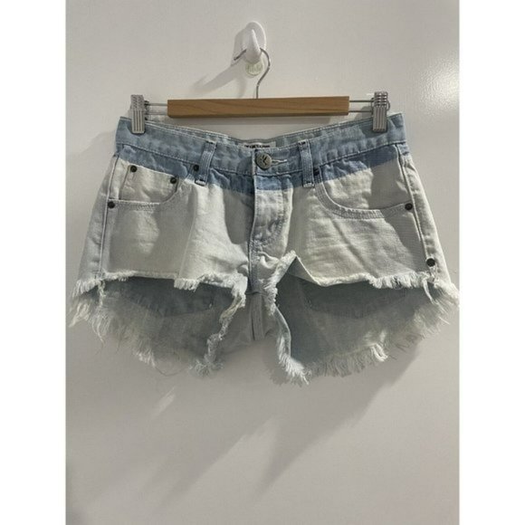 One Teaspoon Pants - One Teaspoon Bonitas Low Waist Medium Rise Raw Curved Hem Size 26 Button Fly